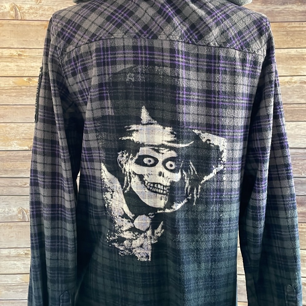 Haunted Mansion Flannel Hoodie - Picture 2 of 6